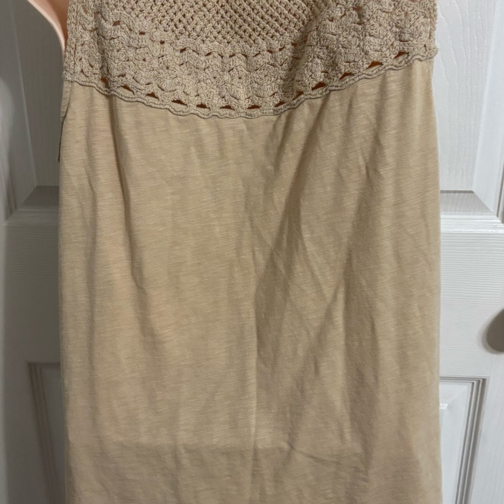 J. Jill Tan  Embellished Tank Top size Medium Petite - Picture 3 of 6